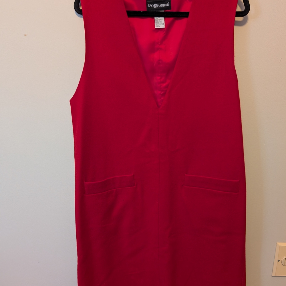 Sag Harbor Red Wool Dress